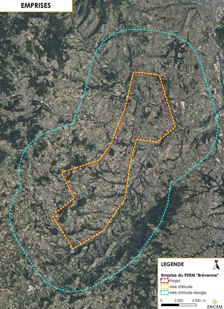Carte de l’emprise des travaux environnementaux