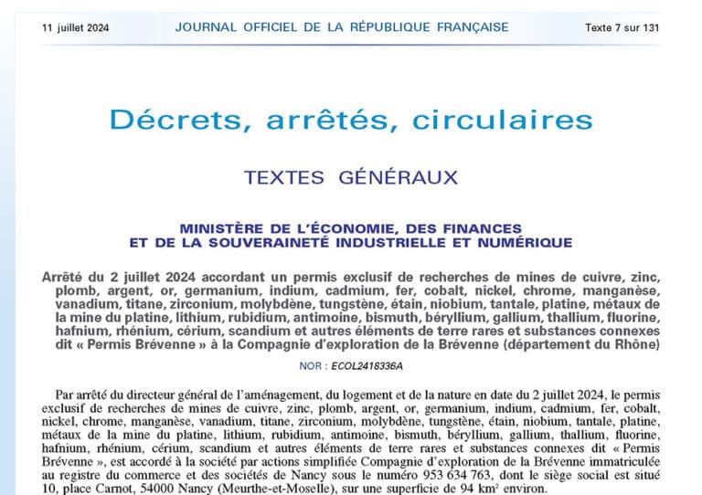 Parution au Journal Officiel de la République Française le 11 juillet 2024