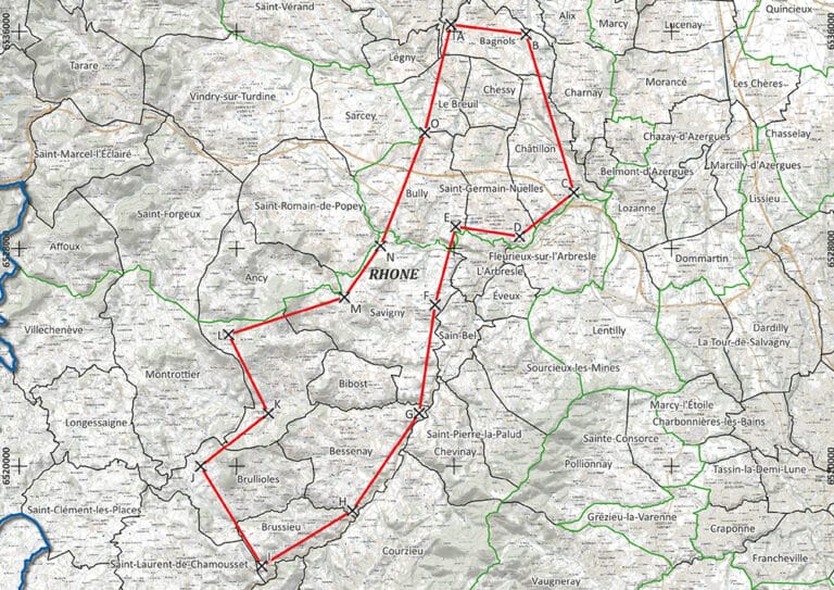 Carte de localisation du PERM Brévenne